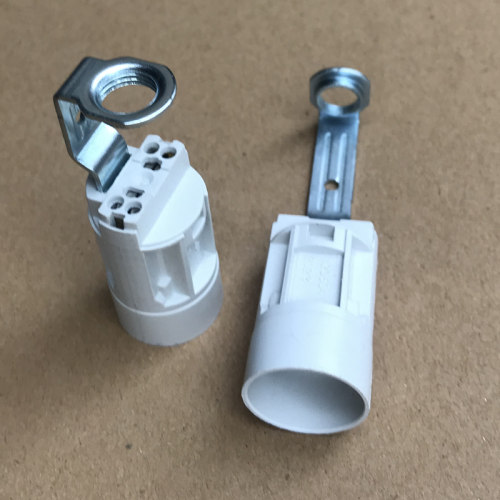 E14塑料E14电木灯座灯头小螺口蜡烛灯座带支架水晶吊灯灯饰配件