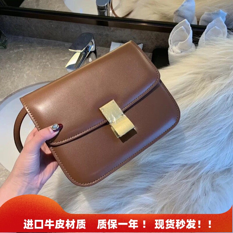 真皮豆腐包box包复古小方包空姐包2026新款潮网红百搭单肩斜挎包