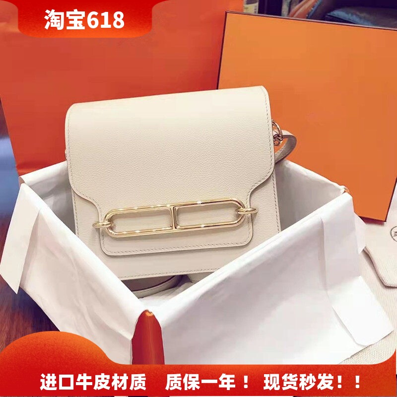 h家猪鼻子包包真皮豆腐包康康空姐包小方包2026新款单肩斜挎包女