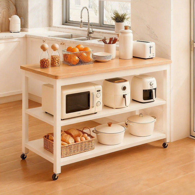 厨房置物架家用落地可移动切菜桌多功能微波炉收纳架子靠墙餐边柜,厨房/烹饪用具,厨房置物架/置物柜/角架,淘宝优惠券,粉丝福利购,淘宝优惠卷