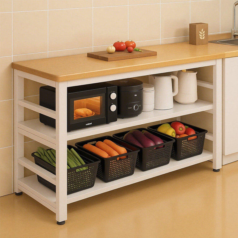 厨房置物架多层多功能落地切菜桌子工作台微波炉锅具收纳架子边柜,厨房/烹饪用具,厨房置物架/置物柜/角架,淘宝优惠券,粉丝福利购,淘宝优惠卷