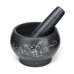 石臼捣药碎辣椒压蒜蓉罐神器家用青石磨手工石对窝大号擂钵研磨器