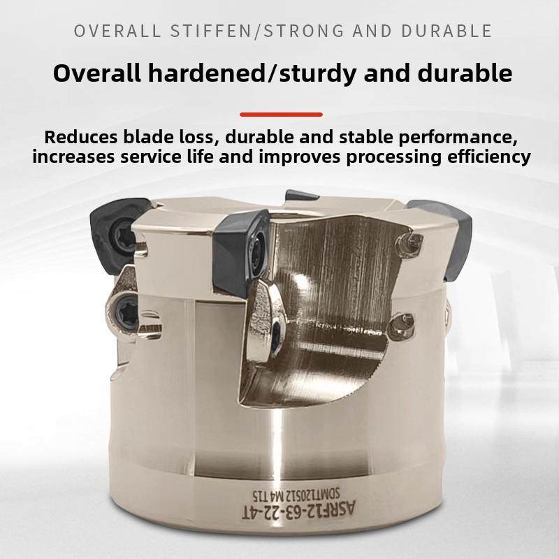 数控快速铣刀盘Asrf12/15高效厚平面铣刀盘与Sdmt 120512刀片