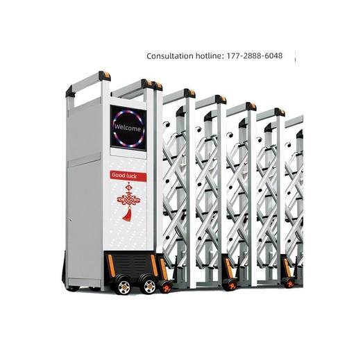 工厂建筑工地学校不锈钢滑动门不锈钢电动伸缩门自动伸缩电动门西