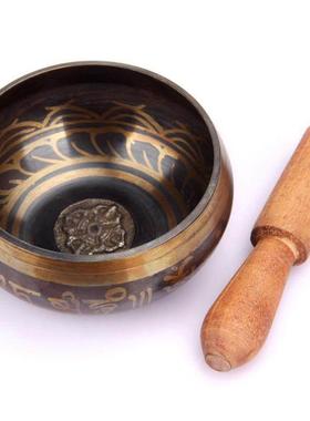 铜磬钵盂佛家道家法器佛音钵盂颂钵音钵碗家用供奉铜罄冥想钵静心