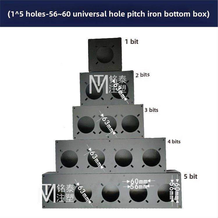 注塑机通用航空电源插座盒3位接线底盒5芯16A32A铁盒组合工业铁盒