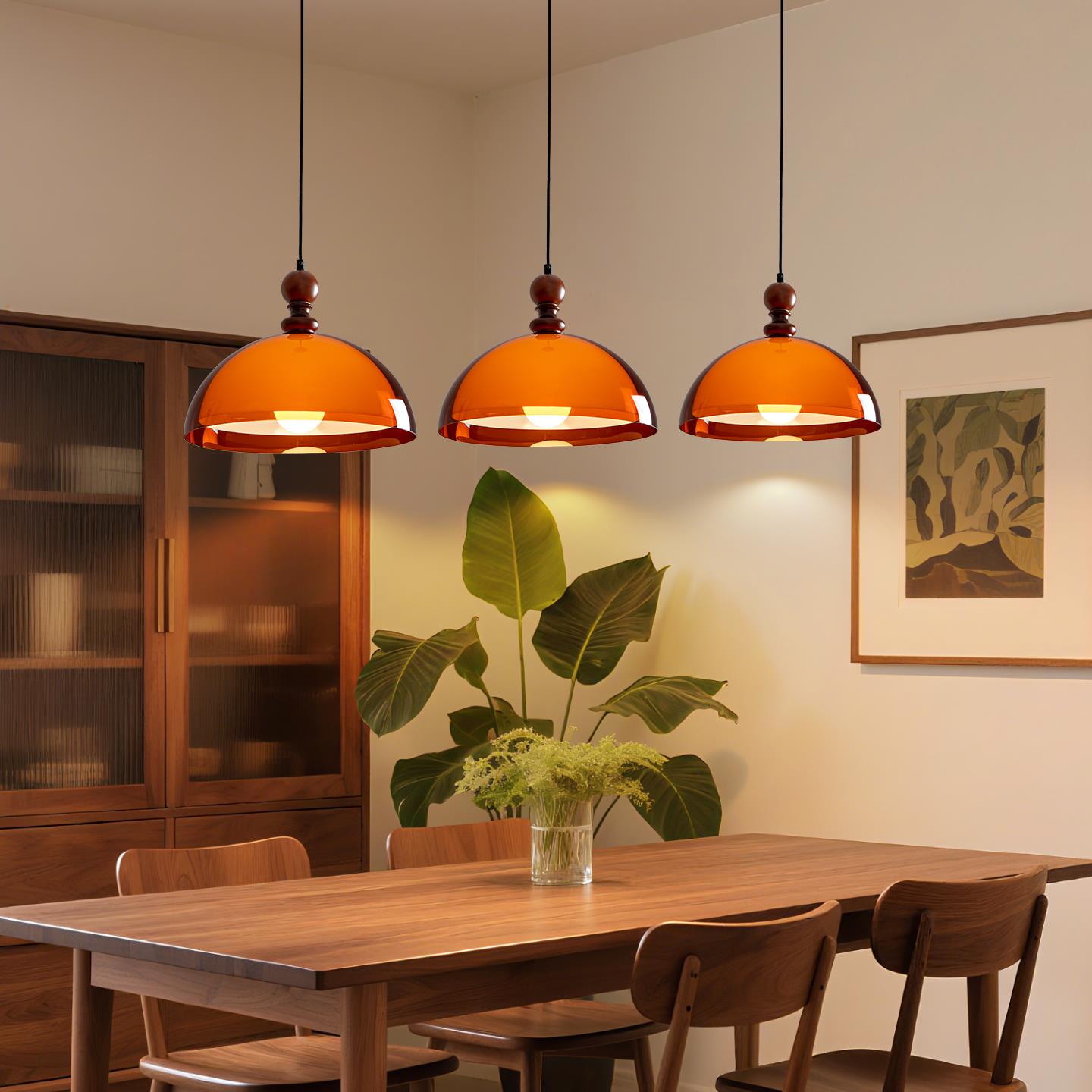 新款中古饭厅吊灯三头摇臂饭厅餐桌灯法式覆古南洋风吧台艺术商用