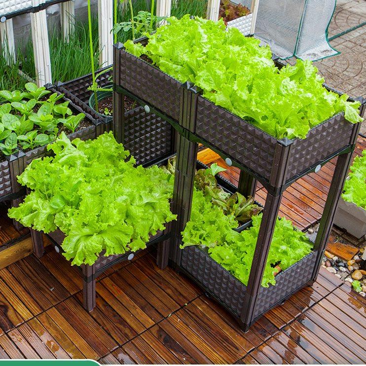 家庭阳台种菜箱长方形加厚塑料种植槽楼顶花盆种菜神器蔬菜种植箱