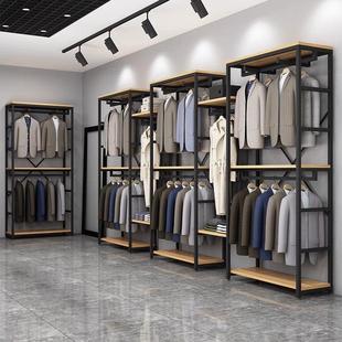 服装 衣服落地置物网红货架双层陈列墙壁挂衣展示架 店衣架男女童装