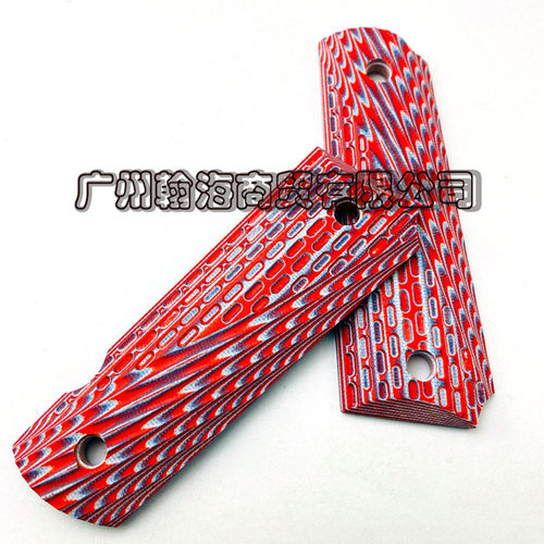 跨境1911配件改装1911 Grips手柄G10贴片G10手柄定制战术刀柄材