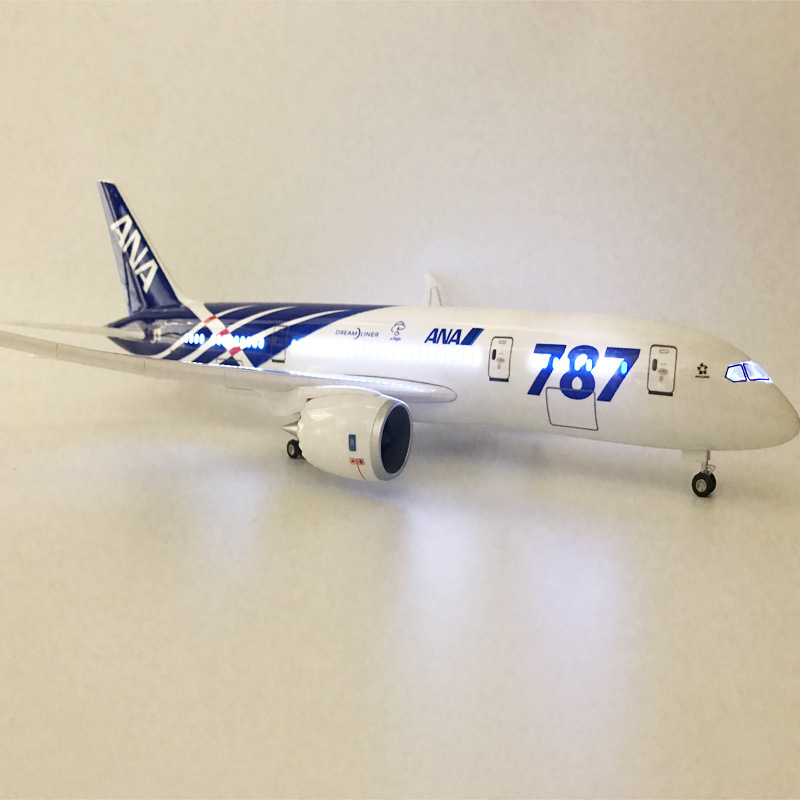 全日空787 带灯飞机模型摆件  家具摆饰品 仿真飞机模型 飞机模型