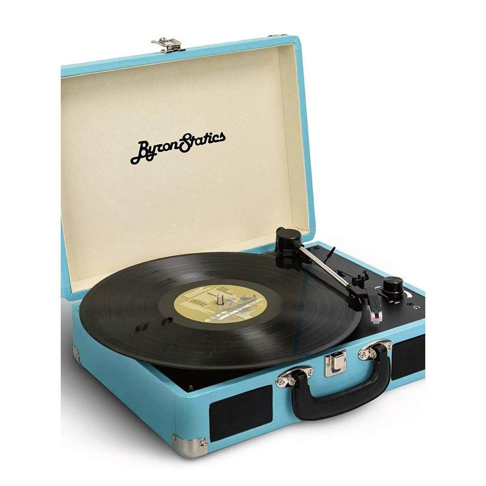 装逼送礼利器！出老美覆古黑胶唱片机3速内置立体声扬声手提箱