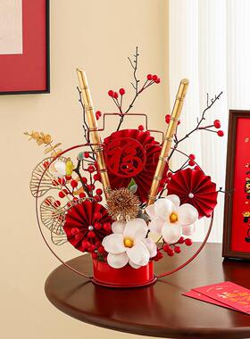 2025新年装饰摆件贺年春节发财红果客厅喜庆氛围布置乔迁年宵花束