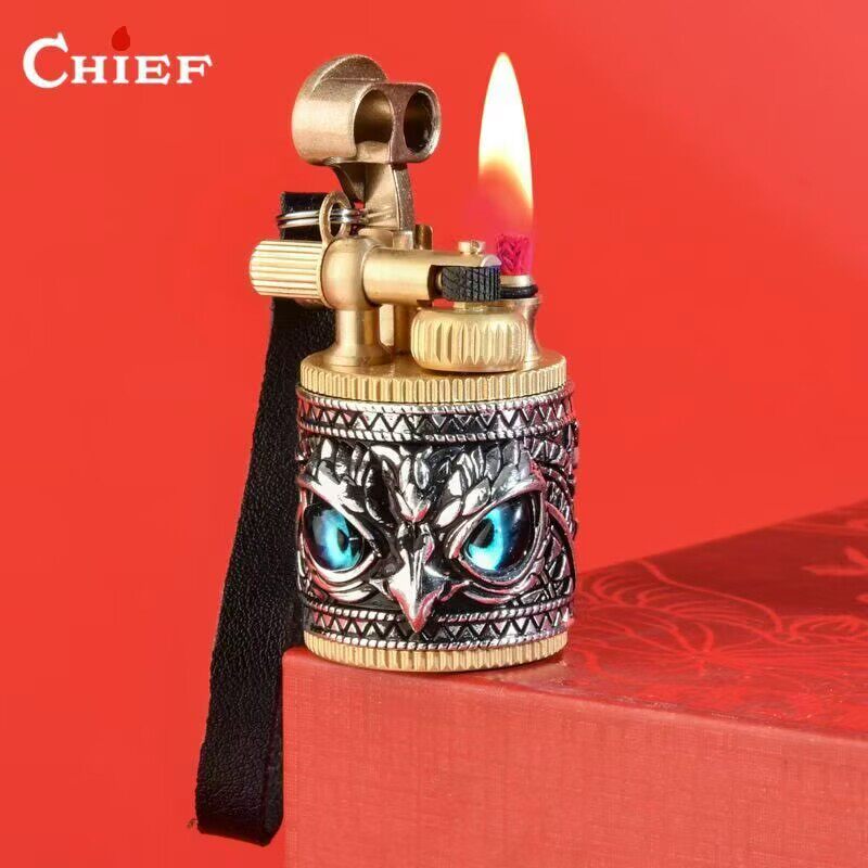 CHIEF首领煤油打火机复古砂轮小胖墩迷你挂件便携个性创意礼品潮