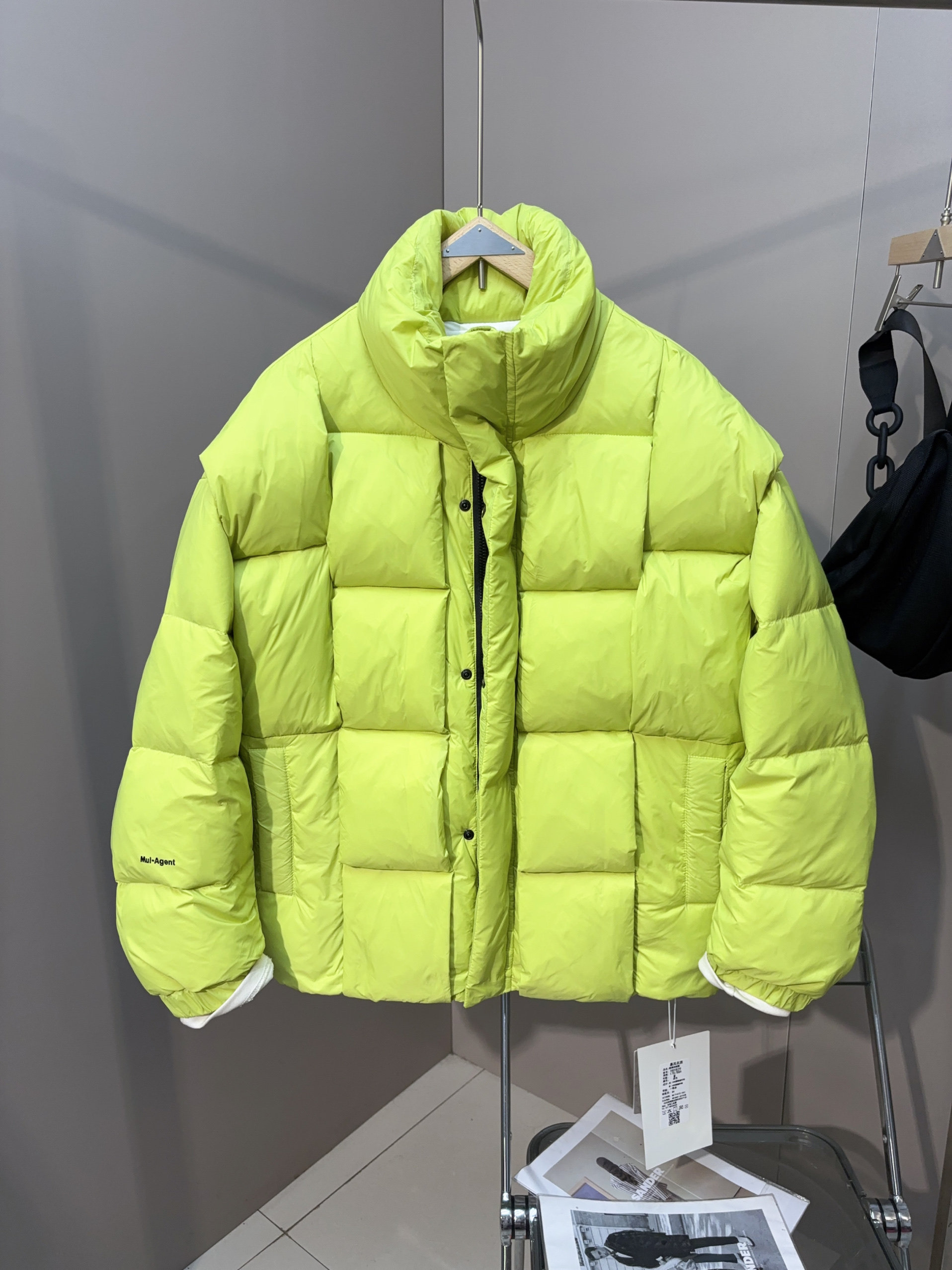 廓型面包服国潮设计轻量加厚羽绒服男女同款短款宽松立领纯色外套,男装,羽绒服,淘宝优惠券,粉丝福利购,淘宝优惠卷