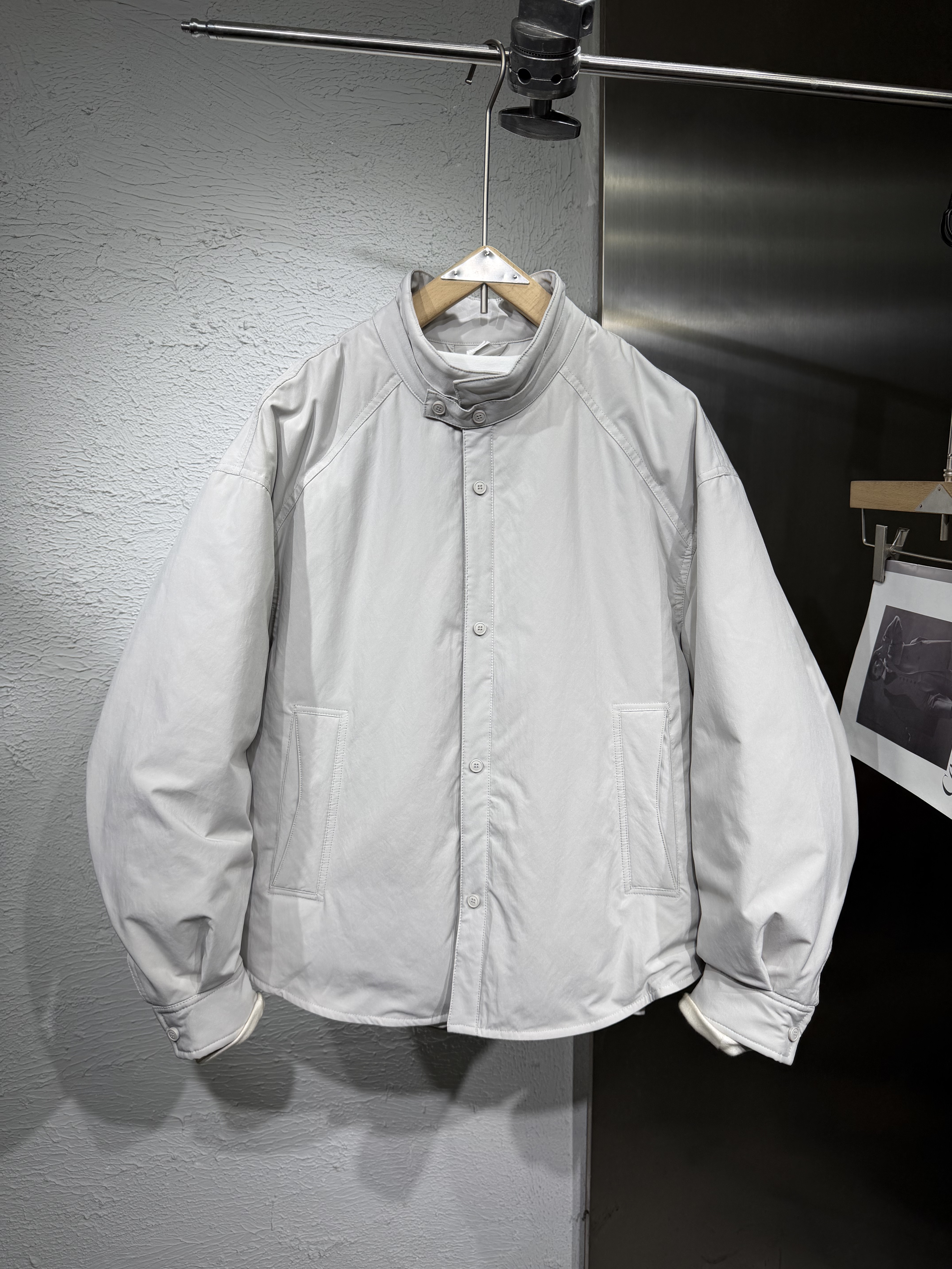 时尚羽绒服男冬季90白鸭绒外套立领宽松纯色轻薄保暖纽扣上衣男装
