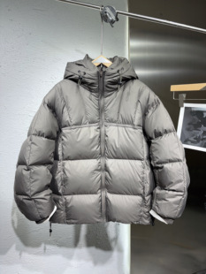 冬季 高充绒蓬松面包服加厚保暖连帽休闲外套 90鸭绒泡芙羽绒服男士