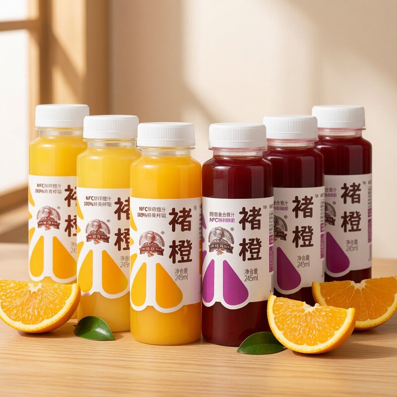 褚橙NFC鲜榨果汁双拼橙汁6瓶复合葡萄果汁6瓶新鲜非浓缩还原包邮