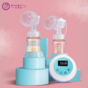 紫莓兔 双边电动吸奶器静音吸乳器拔奶器挤奶集奶器母婴用品