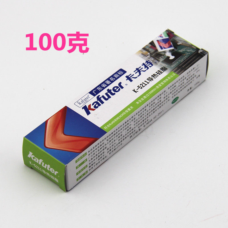 Mỡ nhiệt Kraft Mỡ nhiệt chịu nhiệt độ cao màu trắng Máy tính xách tay Máy tính để bàn Thẻ đồ họa Làm mát bằng silicon Cơ khí Các thành phần bảng mạch điện tử Hạt đèn LED UPC công suất cao Đặc biệt K-5211 keo dán kính keo dán kính