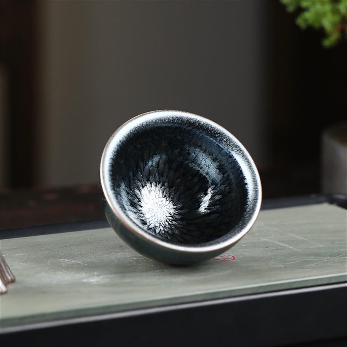 建盏系列百花敛口主人杯