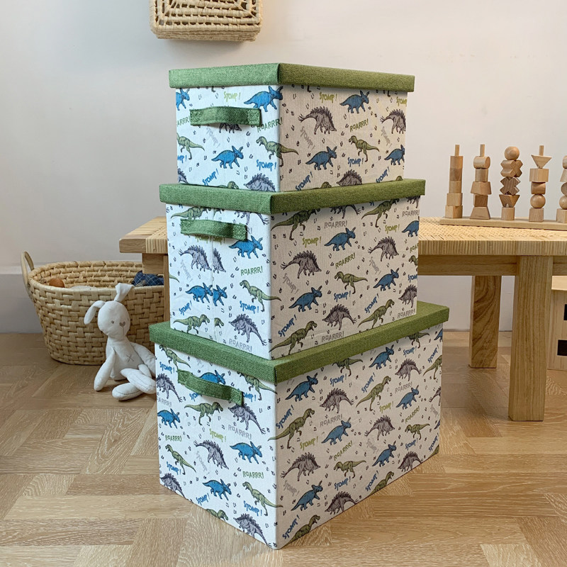 卡通儿童玩具桌面收纳盒衣柜衣服橱柜收纳筐带盖可折叠玄关收纳箱,收纳整理,积木收纳盒,淘宝优惠券,粉丝福利购,淘宝优惠卷