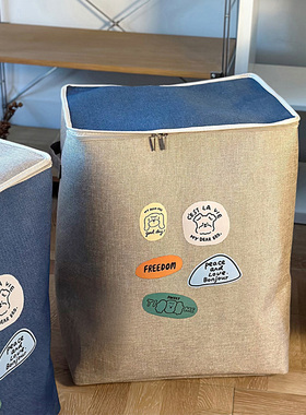 搬家手提120L大容量布艺收纳箱拉链封口可折叠加厚衣柜宿舍储物箱