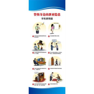 工作警惕身边的泄密隐患海报贴纸图办公会议室保密宣传海报