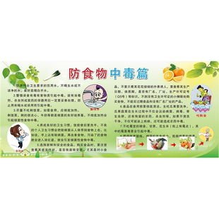 食品安全知识宣传画海报食物中毒常识及预防知识科普挂图画