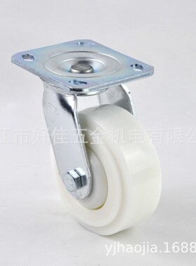 工厂直供5X2静音平面白色防缠丝万向脚轮