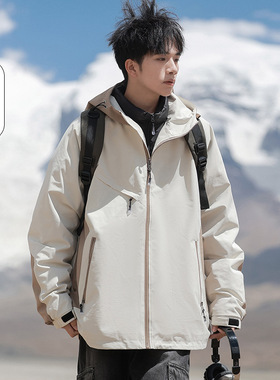 冬装90羽绒服男内胆可脱卸羽绒服男冲锋衣加厚保暖三合一男装外套