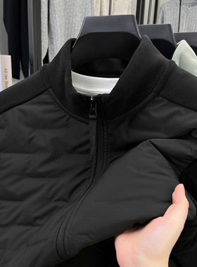 秋冬90鸭绒立领羽绒服户外抗寒保暖男款抓绒衣外套羽绒袄男上衣