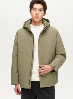 90白鸭绒轻量化户外轻薄款连帽羽绒服男2025冬季宽松保暖防风外套