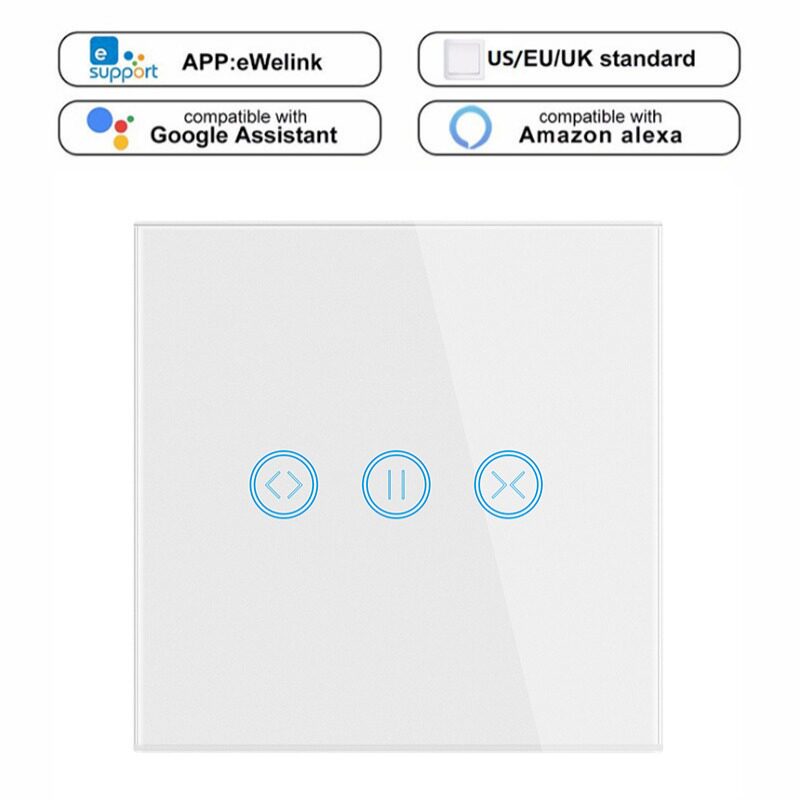 欧规wifi涂鸦智能电动窗帘面板远程控制情景联动定时遥控开关