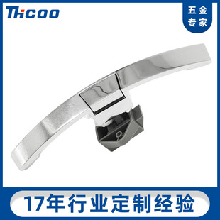 斯科房车拉手锁游艇家具橱柜门宽面弧形拉手按钮搭扣锁A6517-3116