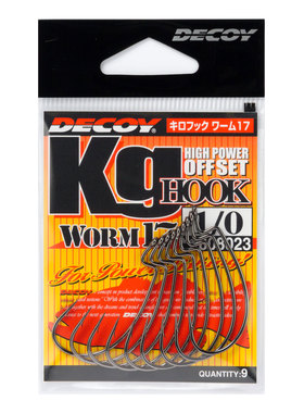 日本进口DECOY胜一WORM 17宽腹曲柄钩路亚黑坑野钓德州单钩鱼钩