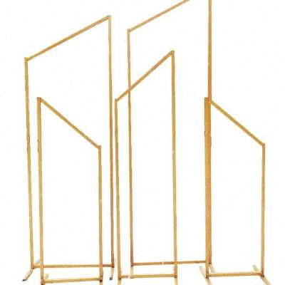 。新款婚庆道具斜边几何屏风舞台摆件婚礼立体花架装饰背景铁艺方