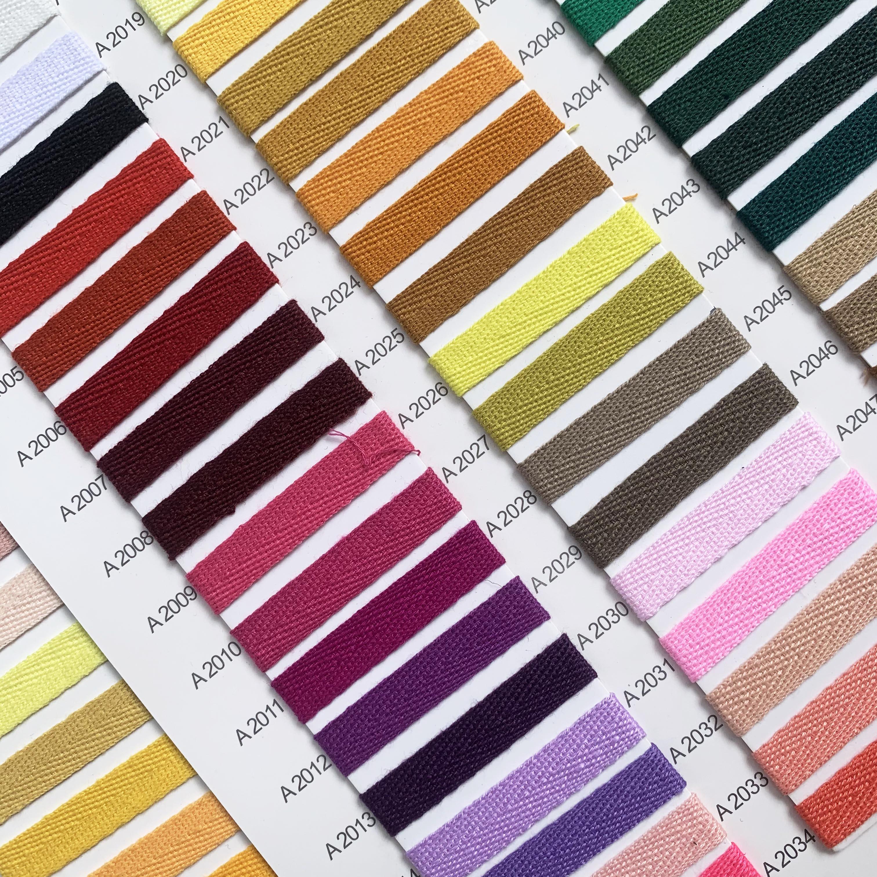 1000色全棉人字织带后领压边条包边带纯棉织带服装侧边条花边辅料