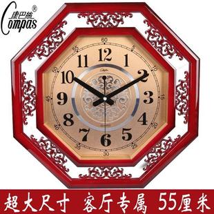装 康巴丝家用钟表中国风简约时钟客厅中式 饰创意现代静音大气挂钟