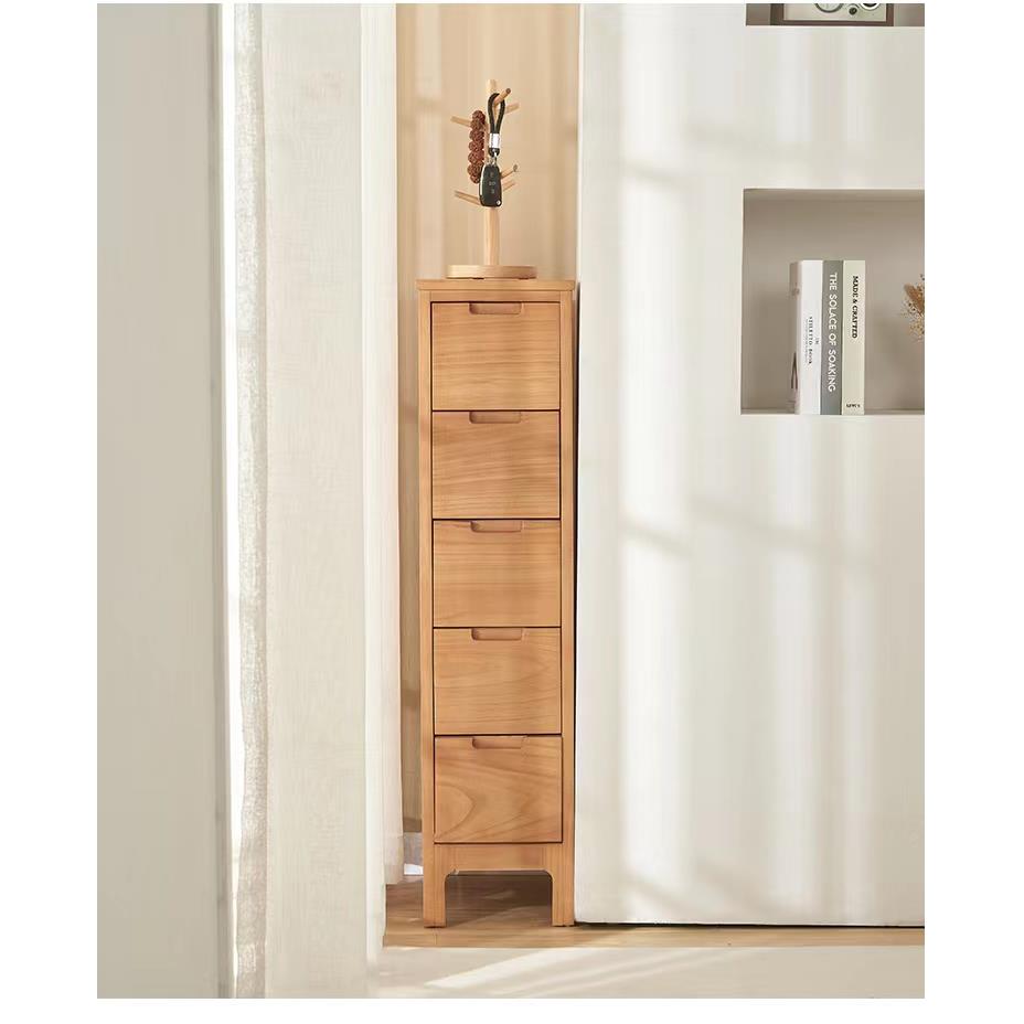 实木超窄25厘米夹缝收纳柜斗柜卧室迷你小柜子实木客厅储物柜北欧