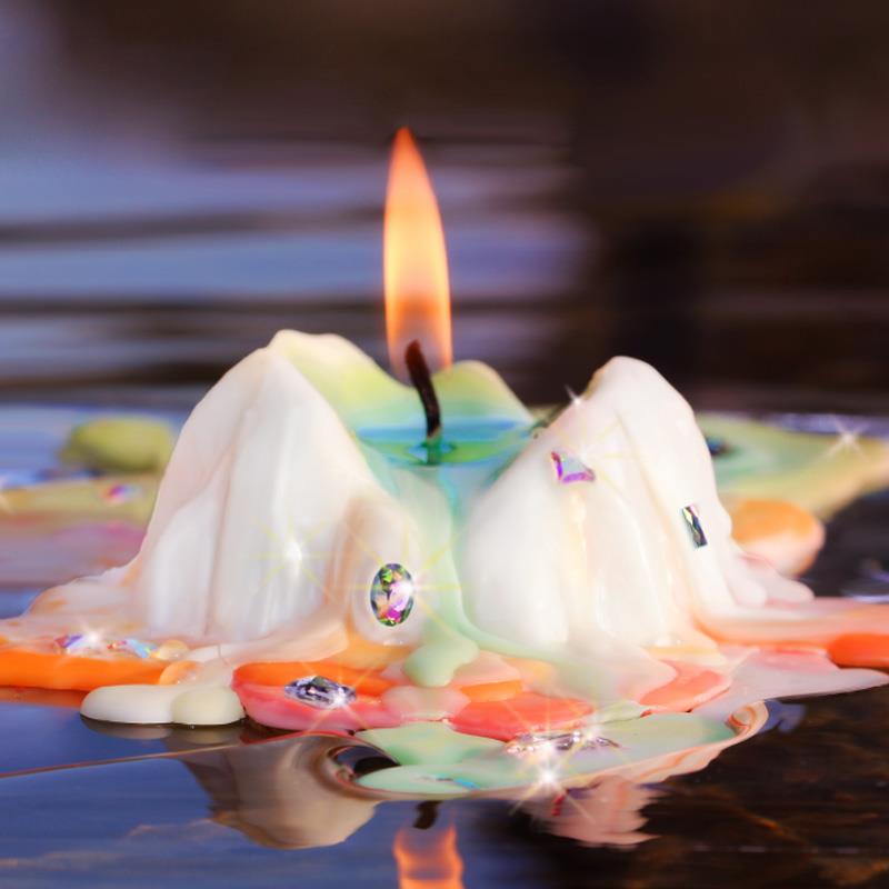 94oC烧烧彩虹山香薰蜡烛艺术画音乐礼盒小众设计师氛围感手工摆件