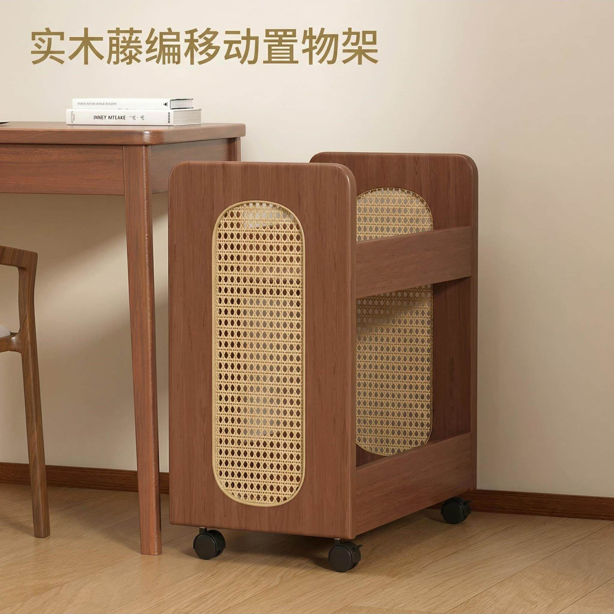 实木书包架落地多层家用儿童绘本收纳架大学生书桌收纳置物整理架