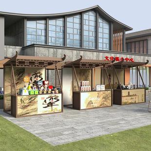 古风集市摊位架不夜城景区售卖台小吃地摊货架夜市摆摊棚架可移动