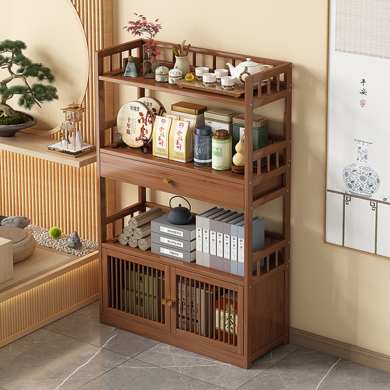 竹海明珠茶水柜新中式实木