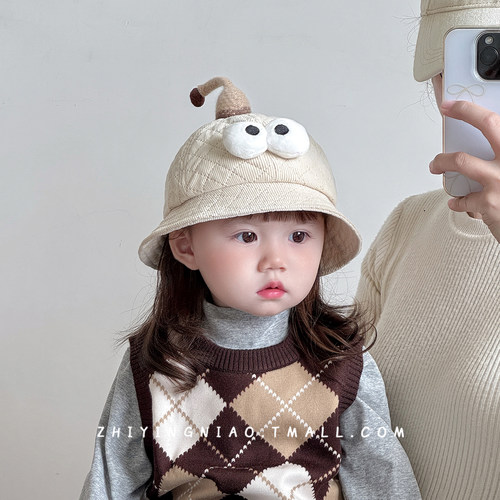 婴儿帽子可爱超萌宝宝渔夫帽