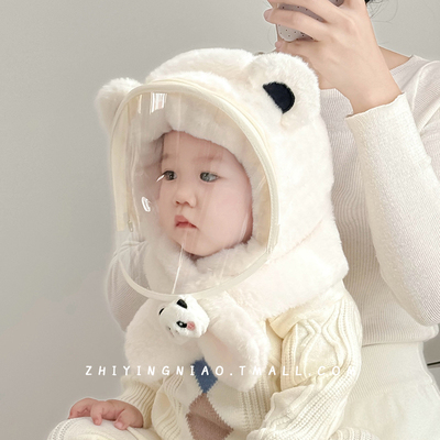 织婴鸟旗舰店毛绒面罩围巾一体帽