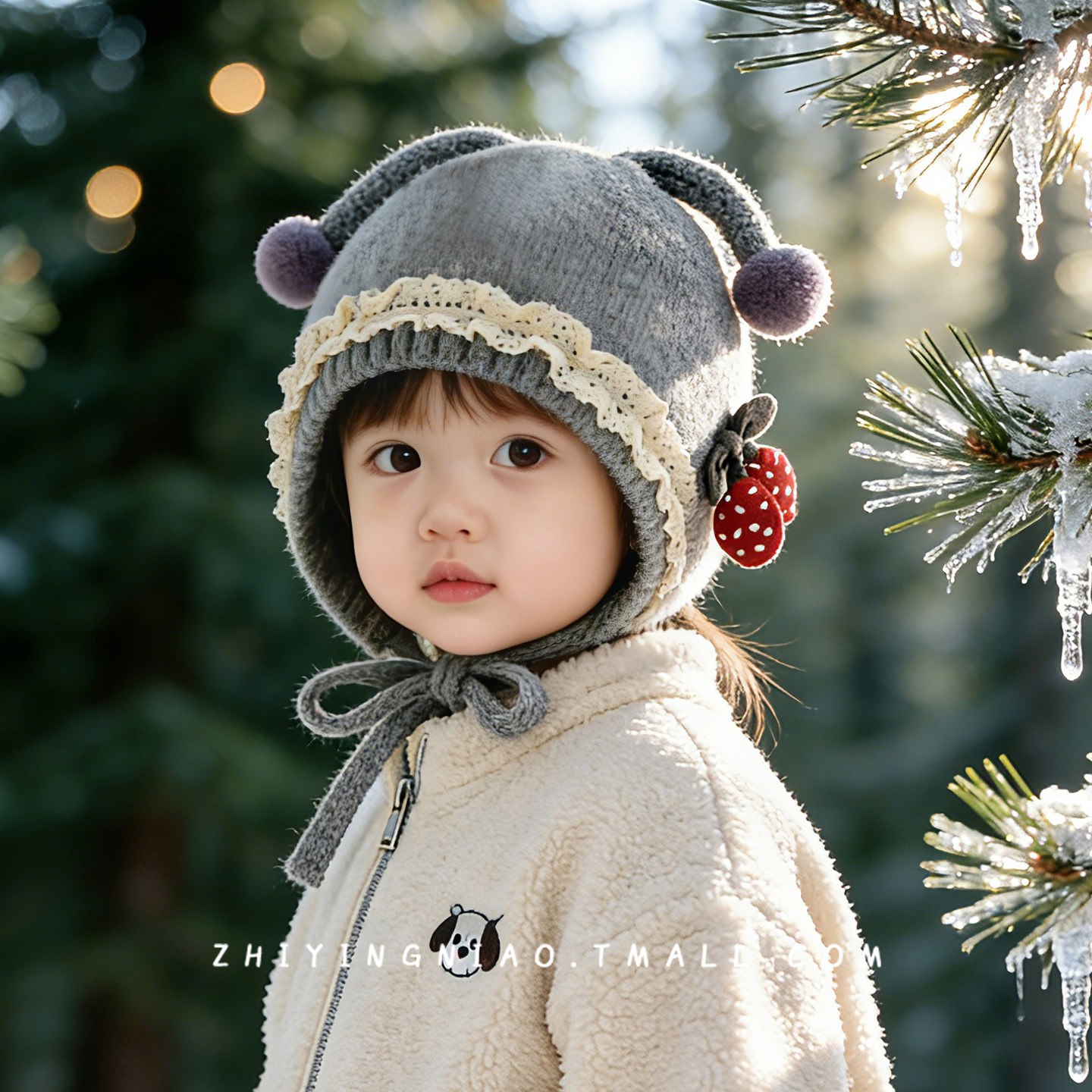 儿童帽子冬季可爱超萌护耳帽户外防风韩版女童保暖宝宝针织毛线帽,童装/婴儿装/亲子装,帽子,淘宝优惠券,粉丝福利购,淘宝优惠卷