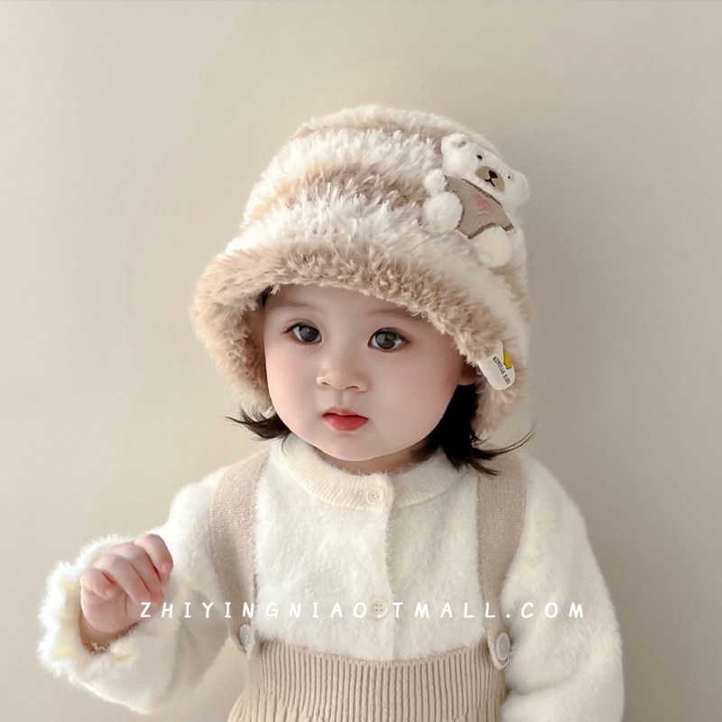 宝宝帽子秋冬季毛绒帽可爱超萌儿童盆帽加厚保暖男童女童渔夫帽潮,童装/婴儿装/亲子装,帽子,淘宝优惠券,粉丝福利购,淘宝优惠卷