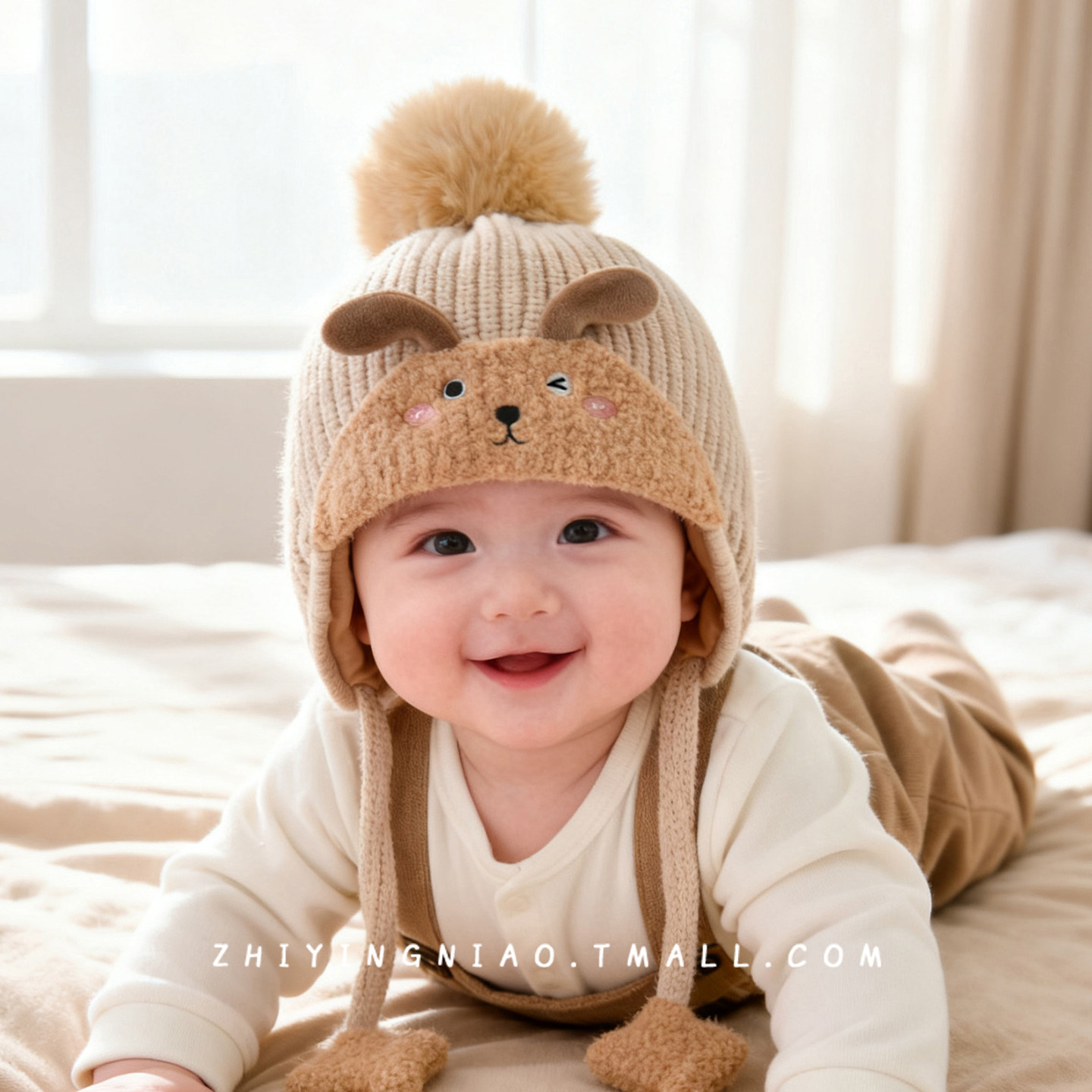 婴儿帽子秋冬季护耳帽可爱超萌加厚保暖男宝宝毛线帽婴幼儿针织帽,童装/婴儿装/亲子装,帽子,淘宝优惠券,粉丝福利购,淘宝优惠卷