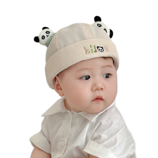 婴儿帽子春秋款地主帽子婴幼儿男童瓜皮帽秋冬季小月龄宝宝海盗帽
